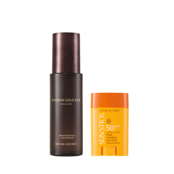 [THE BEGINNING OF A GOLDEN MIRACLE] Ginseng Gold Silk Emulsion w/ FREE California Aloe Sun Stick