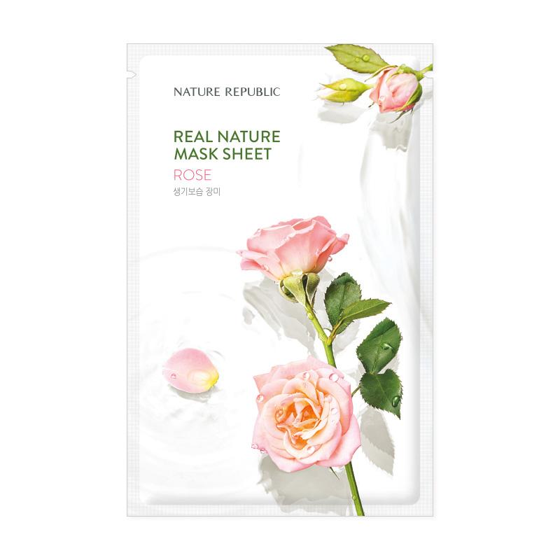 [10+10] Real Nature Radiance & Nourishing Mask Sheet Set (Rose 10 +Olive 10)